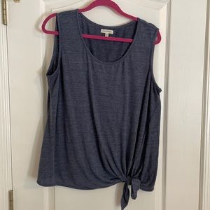 Max studio blue tank top side tie size large